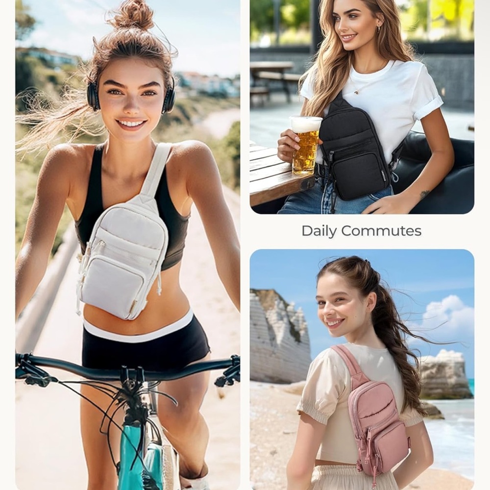 Bagsmart Stylish Black Crossbody Bag - Picture 2 of 7